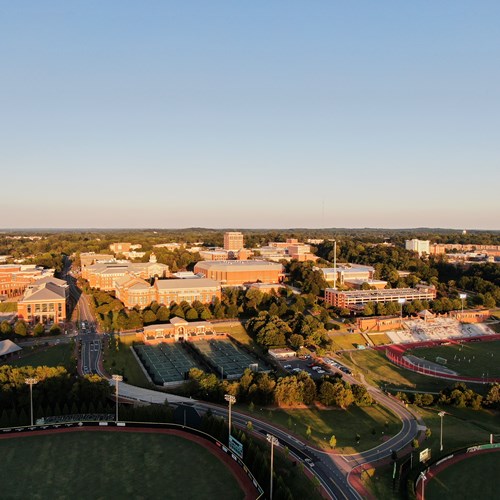 aerial view of UNCC
